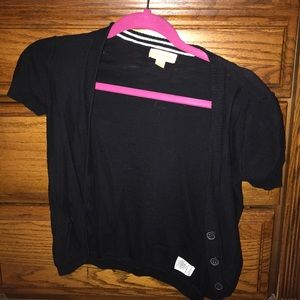 Arizona Black Short Sleeved Cardigan